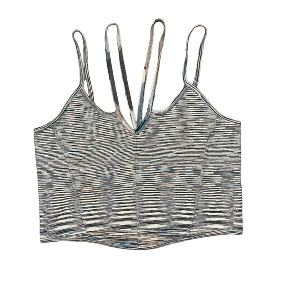 Anthropologie blue brown space dye strappy tank top women’s size medium - Picture 1 of 9